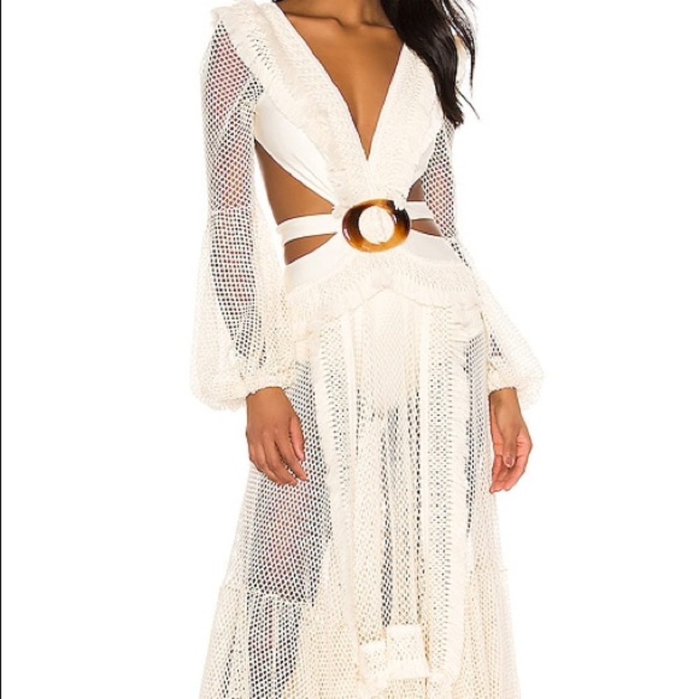 PAT BO FRINGE BEACH DRESS